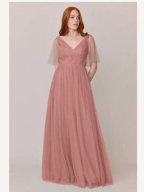 Revelry Thea Tulle Dress- Desert Rose